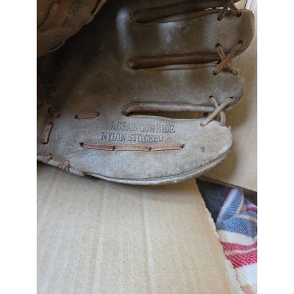 Vintage Johnny Walker Baseball Glove GX 12 Cowhide Nylon Stitched Left Hand - Picture 5 of 10
